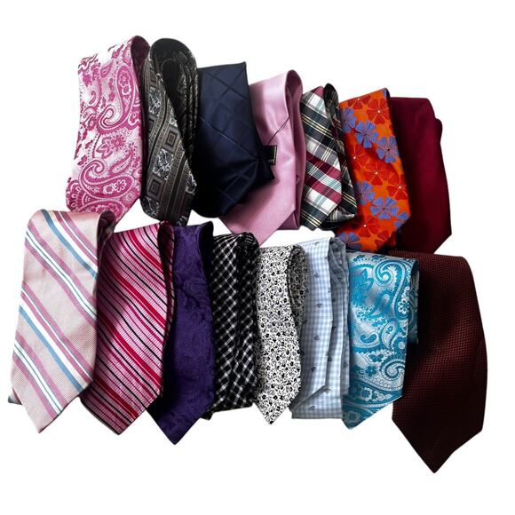Men’s ties lot of 15 Assortment of Material and Brand - Picture 1 of 3